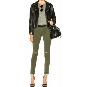NEW J Brand Olive Distressed Midrise Skinny Leg Jegging Women’s 24
